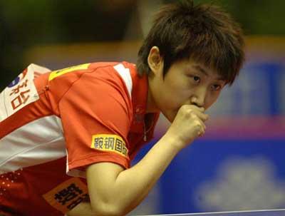 世乒赛团体赛:中国乒乓球女队热身赛
