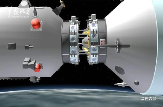 3D simulation of Shenzhou-8 docking with Tian