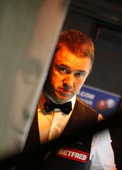 The photo taken on April 28 2012 shows Stephen Hendry of