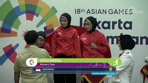 [亚运会]班卡苏拉女团颁奖仪式