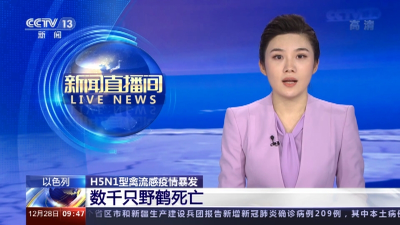 [新闻直播间]以色列 H5N1型禽流感疫情暴发 数千只野鹤死亡_CCTV节目官网-CCTV-13_央视网(cctv.com)