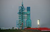 Night falls and lights on, Tiangong One is about to take off