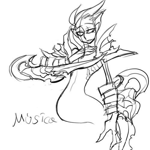 <em>英雄联盟</em>精美手绘线稿欣赏:萨科变身<em>性感妹子</em>