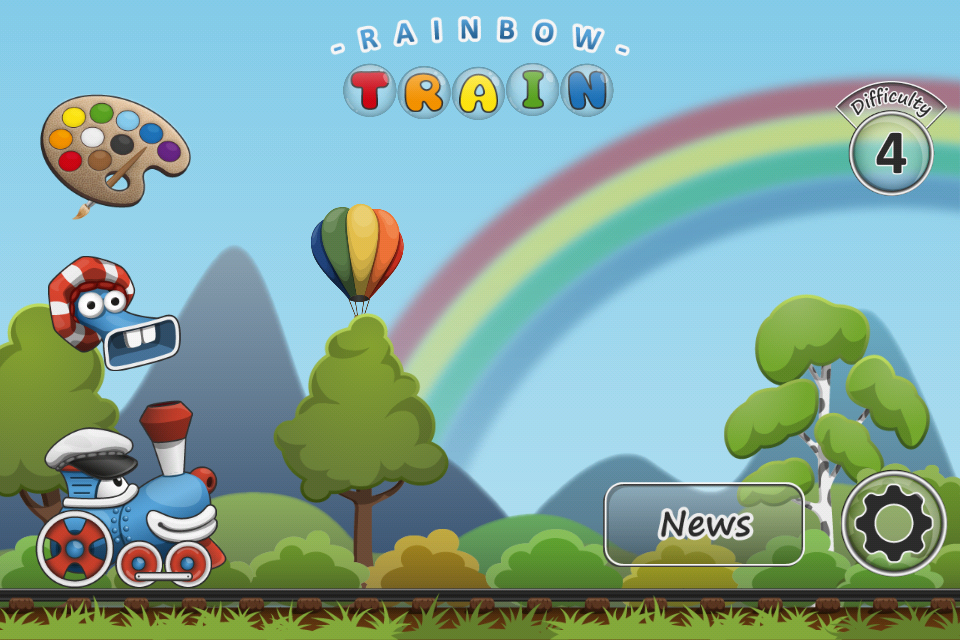 有趣的儿童游戏 彩虹火车
