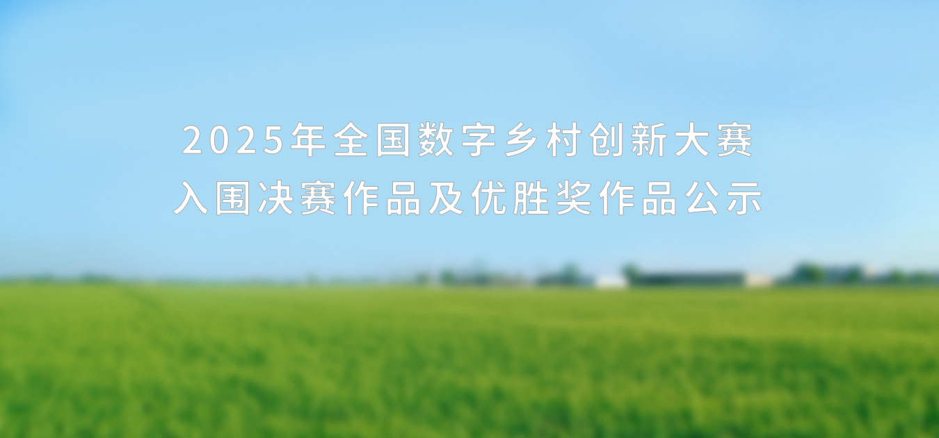 2025年全国数字乡村创新大赛入围决赛作品及优胜奖作品公示