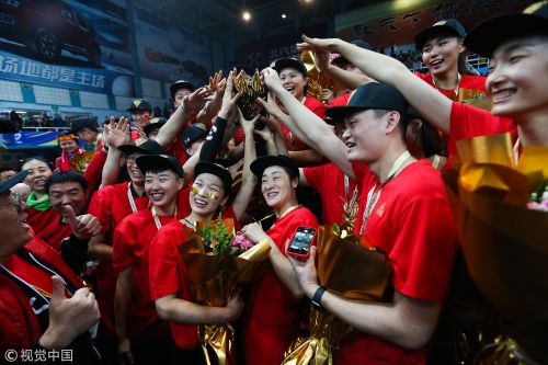 [高清组图]北京女排战胜天津 时隔37年获全国冠军