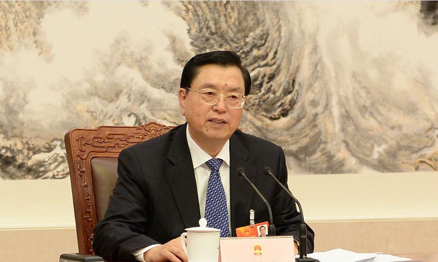 3月13日，十二届全国人大一次会议主席团常务主席第四次会议在北京人民大会堂举行。大会主席团常务主席张德江主持会议。