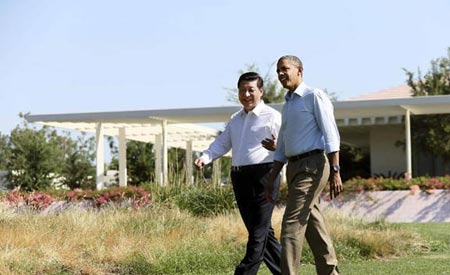习近平主席与奥巴马总统举行“庄园会晤”