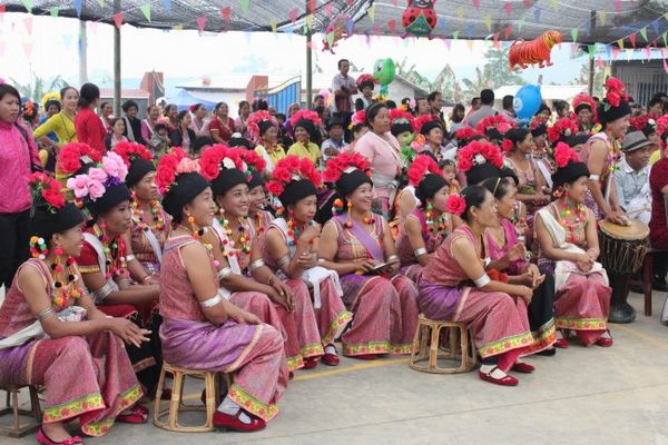 La minoría étnica china Blang celebra la Fiesta de Sangkang