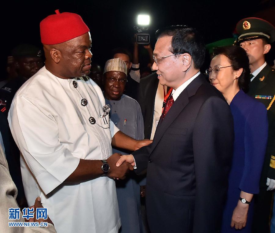 Primer ministro chino llega a Nigeria