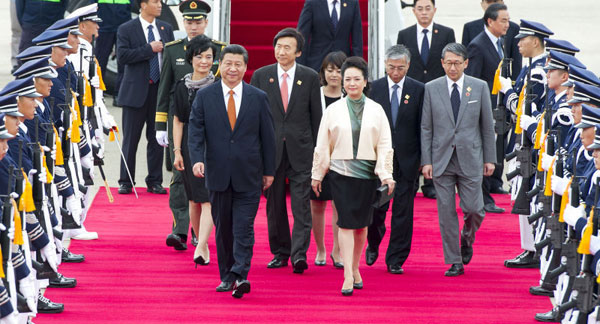 Presidente chino llega a Séul en visita oficial