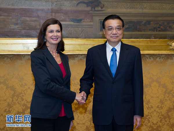 Primer ministro chino promete más intercambios parlamentarios con Italia