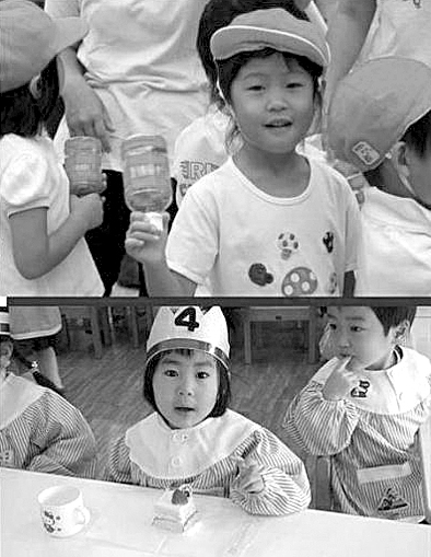 穿换衣服。在日本幼儿园，小朋友们都有统一的服装。一天中往往要根据不同的活动多次换衣。