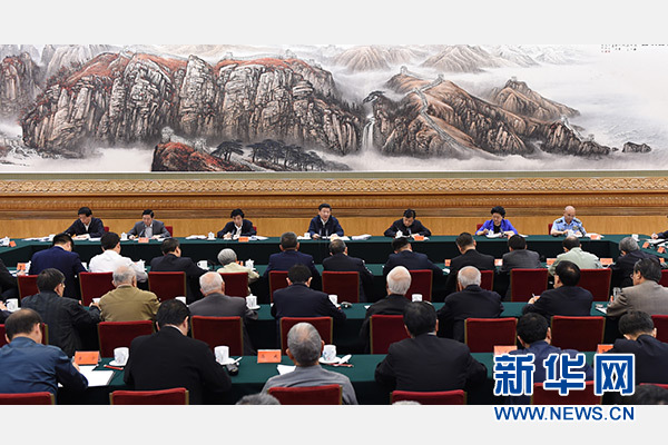 　　5月17日，中共中央总书记、国家主席、中央军委主席习近平在北京主持召开哲学社会科学工作座谈会并发表重要讲话。新华社记者 谢环驰 摄