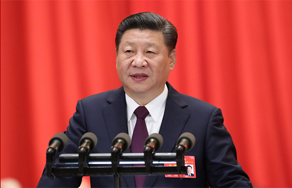 2017年10月18日，习近平在中国共产党第十九次全国代表大会上作报告。