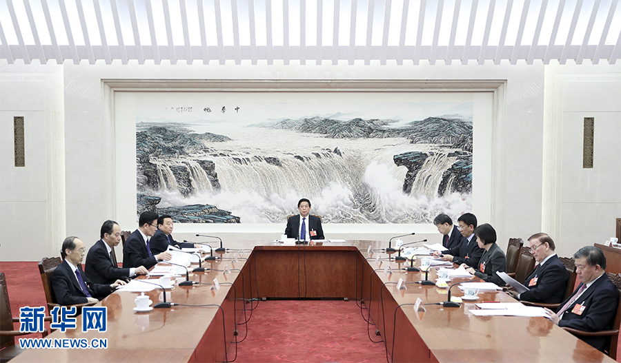 　　3月15日，十三届全国人大一次会议主席团常务主席第四次会议在北京人民大会堂举行。大会主席团常务主席栗战书主持会议。