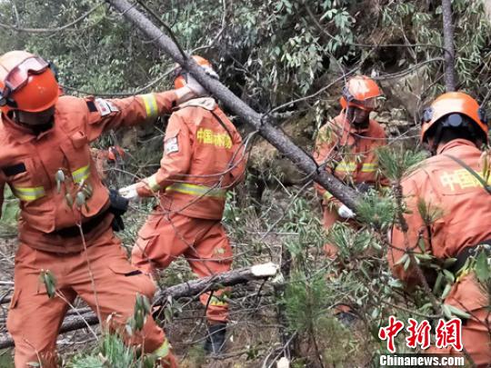 四川冕宁森林火灾3架直升机吊水灭火东线火场发展减弱