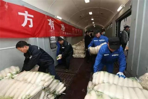 　　160吨萝卜从南昌运往武汉；25日起南铁每日持续运送防疫物资。