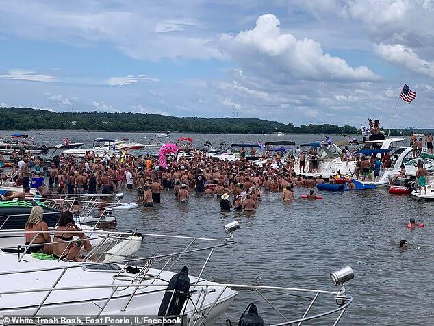 美国数百人又开起湖上派对，美媒：没人戴口罩