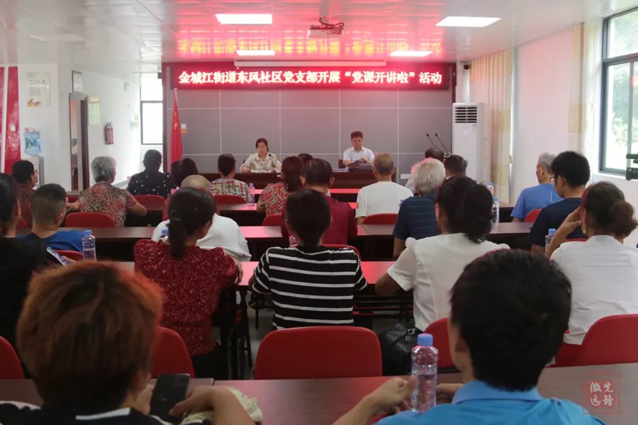 金城江区金城江街道东风社区党支部组织党员开展“党课开讲啦”活动。