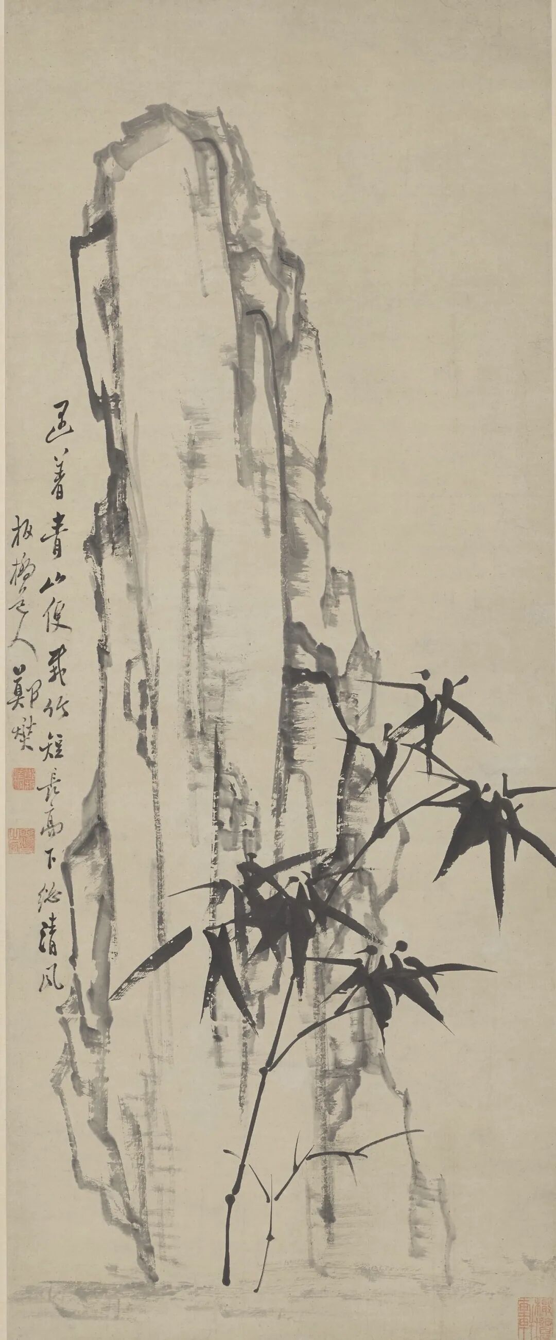石竹 郑燮 中国画 163.4×69.5cm 1760年 中国美术馆藏