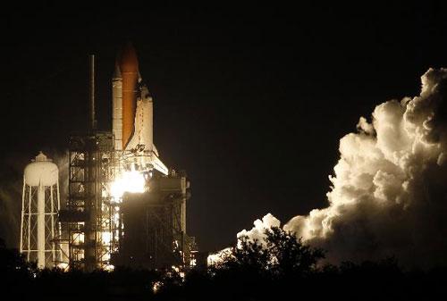 Space shuttle Discovery has blasted off with seven astronauts on board. It's one of NASA's final servicing missions to the International Space Station.
