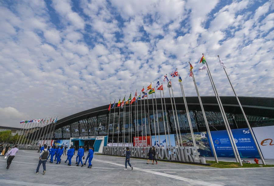 The venue of the Light of Internet Expo is seen in Wuzhen, east China