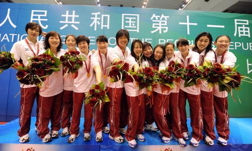 [高清组图]全运女子水球 天津队四战全胜夺冠