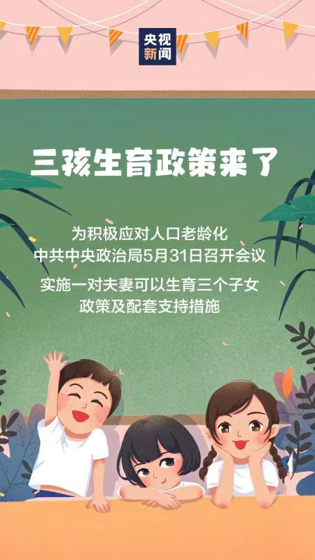 三孩生育政策來了！