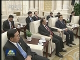 俞正声会见老挝总理