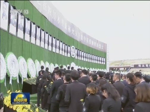 四川举行木里森林火灾扑救中英勇牺牲烈士悼念活动 习近平李克强韩正敬献花圈