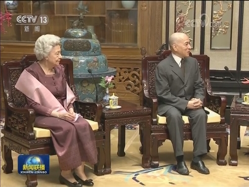 汪洋会见柬埔寨国王和太后