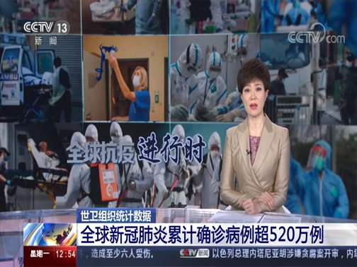 [新闻直播间]世卫组织统计数据 全球新冠肺炎累计确诊病例超520万例
