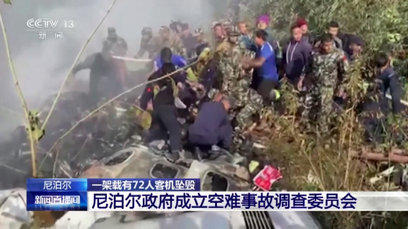 [新闻直播间]尼泊尔 一架载有72人客机坠毁 尼泊尔政府成立空难事故调查委员会