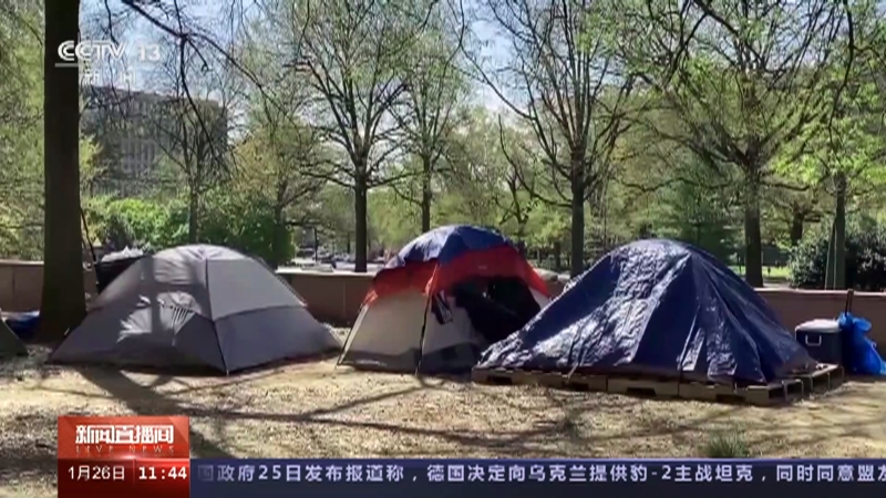 [新闻直播间]美国 无家可归者众多 居住营地遭无情清理