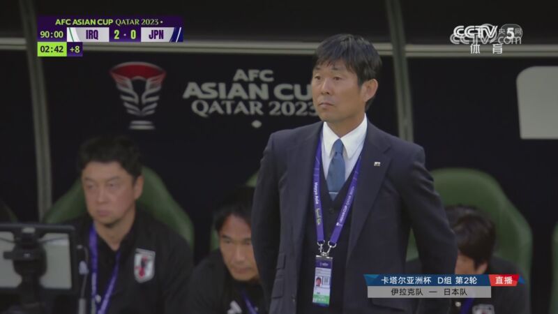 [亚洲杯]日本队开出角球 远藤航头球扳回一城