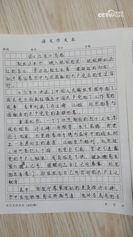 红岩第四章读后感图片