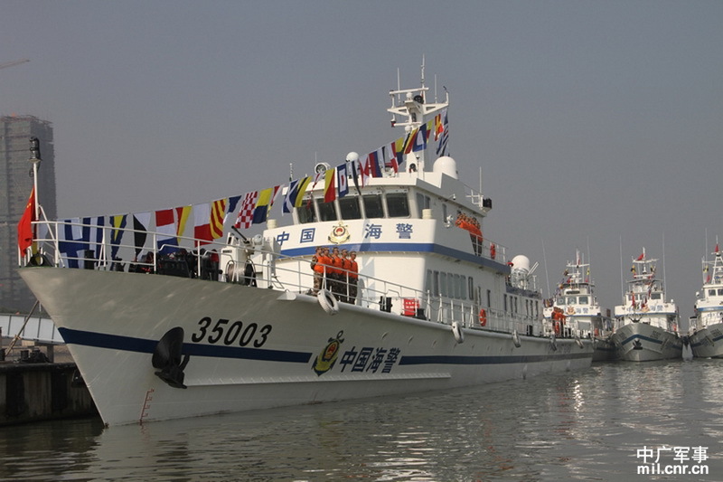中国吨位最大先进海警巡逻舰服役 配火炮