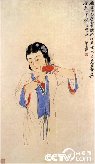 央视画廊】大千人物——张大千绘仕女图_央博_央视网(cctv.com)