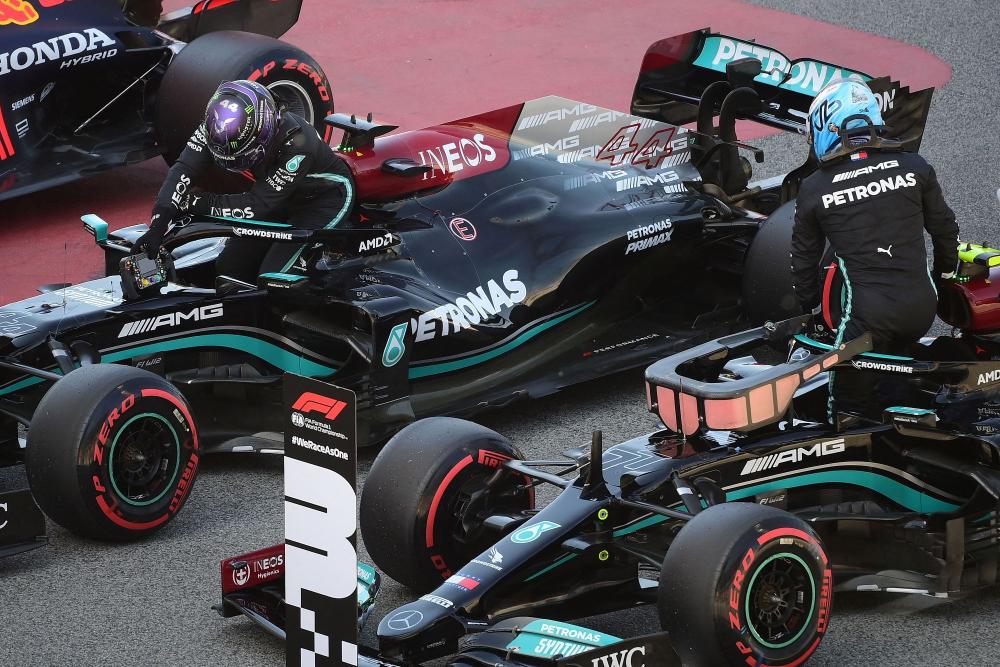 图f1西班牙站排位赛汉密尔顿夺职业生涯第100杆