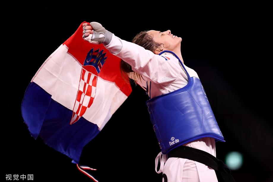 [图]奥运会跆拳道女子67公斤级决赛：杰立卡夺冠