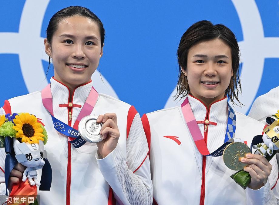 [图]施廷懋卫冕王涵银牌 女子3米板中国奥运9连冠
