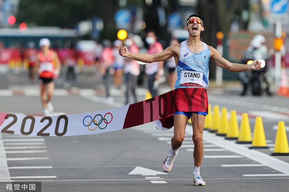 [图]田径男子20公里竞走决赛 斯塔诺获得金牌