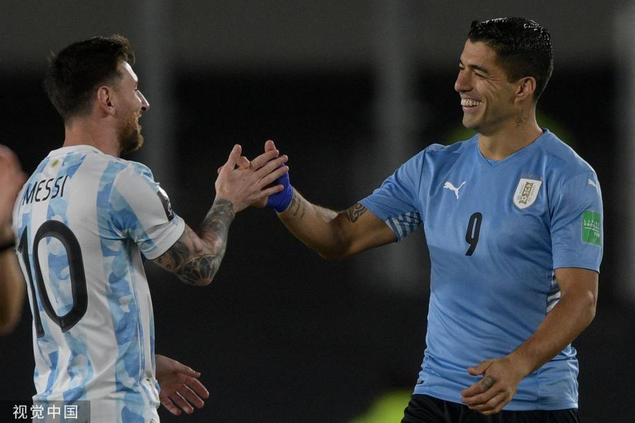 [图]世预赛-梅西破门苏亚雷斯中柱 阿根廷3-0乌拉圭