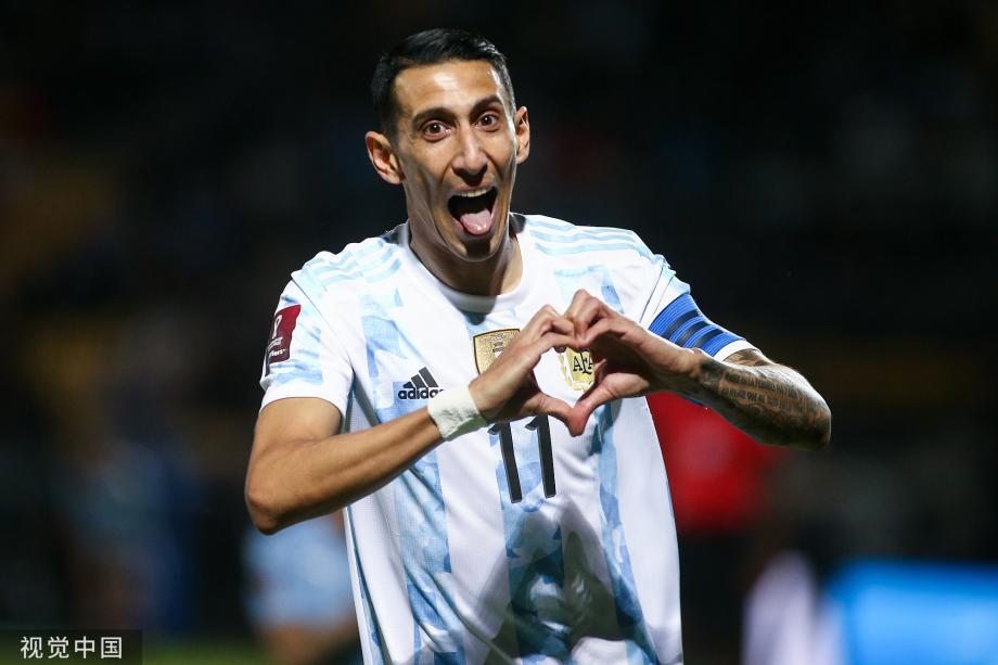 [图]迪马利亚神仙球梅西复出 阿根廷1-0乌拉圭