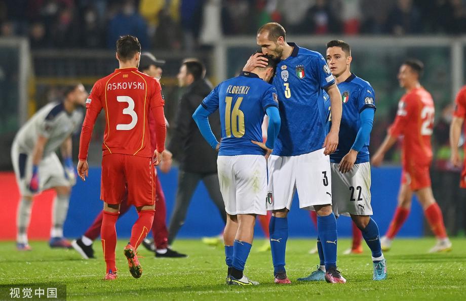 [图]大冷！意大利0-1遭北马其顿绝杀无缘世界杯