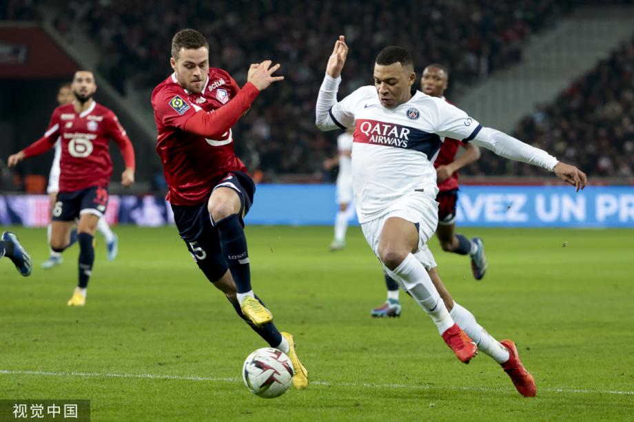 法甲-姆巴佩破门阿森西奥大礼 巴黎1-1客平里尔