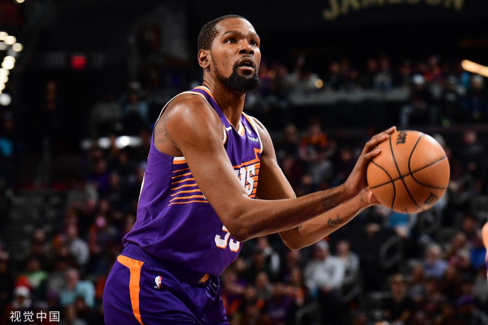 图杜兰特复出空砍2310布克24分灰熊射落太阳