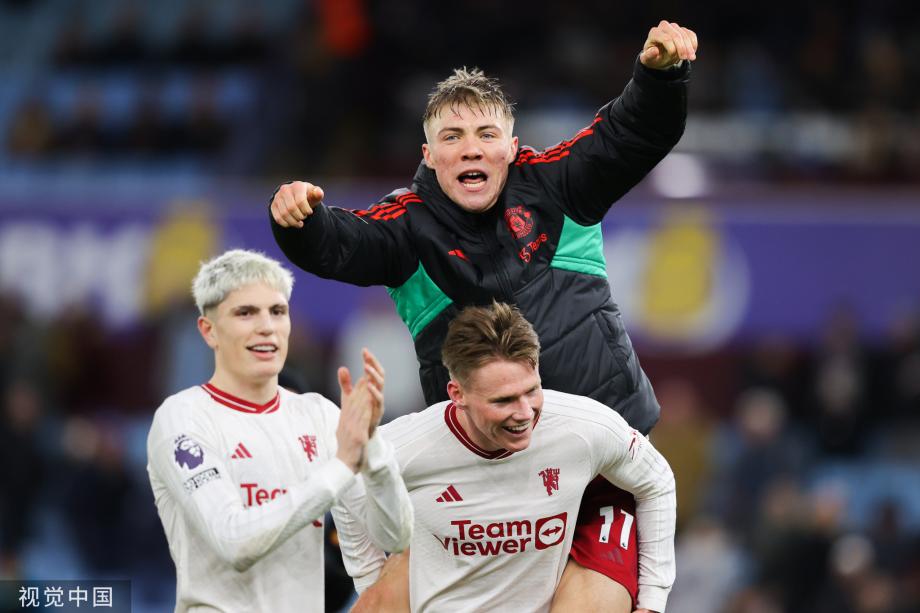 英超-霍伊伦破门麦克托米奈绝杀 曼联2-1维拉