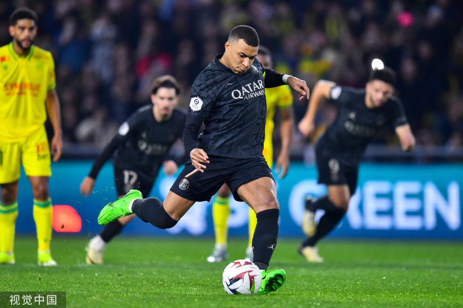 姆巴佩点射建功 巴黎2-0完胜南特14分领跑